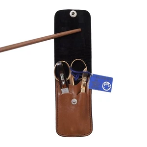 DOVO Maniküreset Vintage Manicure Set Leder Etui Case Schere Nagelfeil Pinzette - Bild 1 von 11