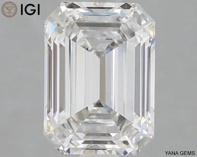 1.50 CARAT IGI Certified Emerald Cut CVD Lab Grown Diamond VS1 Clarity F Color - Image 1 of 4