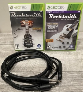 Rocksmith Xbox 360 Real Tone Cable Bundle Lot Original & 2014 Edition CIB-Tested - Picture 1 of 7