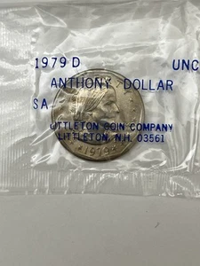 1979 - D Susan B. Anthony Dollar versiegelt unzirkuliert von Littleton Coin Company - Bild 1 von 4