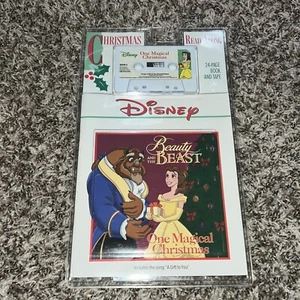 Disney Beauty & the Beast One Magical Christmas Read-Along Book &Tape NIP Sealed - Picture 1 of 9