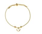 ?? Heart Bracelet 925 Silver Adjustable To 7 7/8in Gold Silver Quartz Women Gift