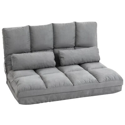 Convertible Floor Sofa with 7 Position Adjustable Backrest Living Room Bedroom - Image 1 of 4