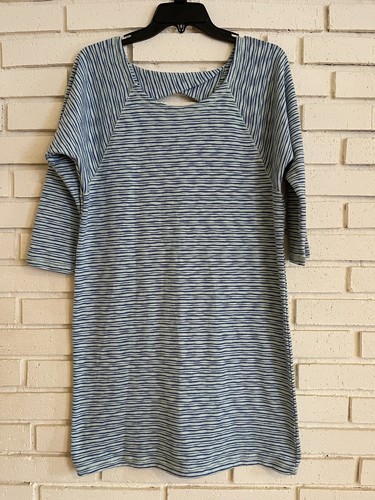 VETEMENTS Abito donna T by TALBOTS taglia extra small blu maglia a righe pullover elasticizzato