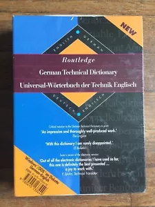 Routledge German Technical Dictionary libro di parole universale della tecnica inglese - Foto 1 di 2