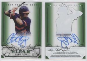 2016 Leaf Trinity Clear Auto Green /10 Chris Okey #CA-CO1 Auto