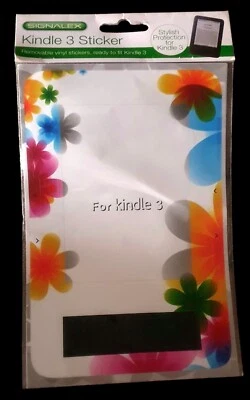 NIP/Kindle 3 Floral Decal Vinyl Sticker - Image 1 of 3