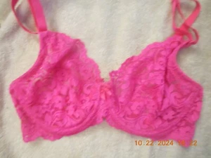 10-22 INTELIGENTE Y SEXY / 34DD / TRANSPARENTE / SIN ALMOHADILLA NI FORRO / PUSH UP / CON CORDONES / ROSA INTENSO - Imagen 1 de 3