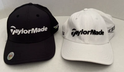 2 bonés de beisebol TaylorMade RBZ R11S chapéus tamanho P/M 1 preto 1 branco vintage? - Imagem 1 de 4