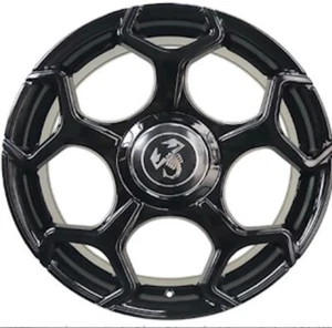 4 Jantes 16'' Fiat 500 look ABARTH black gloss - Foto 1 di 1