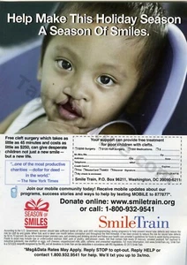 2013 Smile Train Season of Smiles Cleft Fix Old PRINT AD Frame It Gift It (3718) - Picture 1 of 1