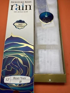 Moisture Remy Rain Yaky_100% extensión de tejido de cabello humano_12"_#27 - Imagen 1 de 5