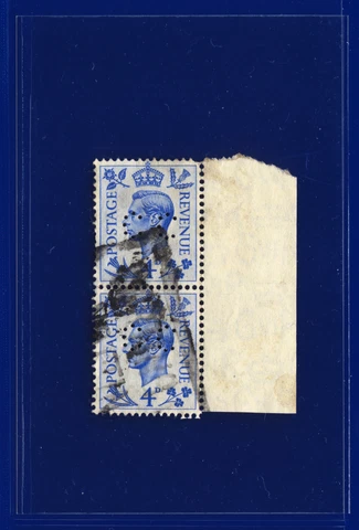 1950 SG508 4d Light Ultramarine Q20 Marginal Pair Fair Used pghk Cover