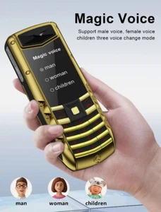 V5 Luxury Metal Unlocked 2G Dual SIM GSM Body Leather Mobile Cell Phones Camera - Picture 1 of 12