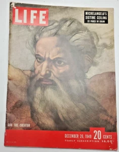 Life Magazine December 26 1949 God The Creator-Michelangelo Sistine Chapel Art - Picture 1 of 7