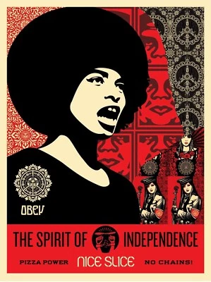 Obey Giant Shepard Fairey Lithography Angela Davis Limited Edition Signed - Image 1 of 4