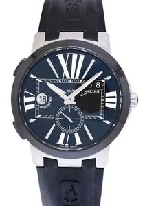 Ulysse Nardin Executive Dual Time Steel & Ceramic Mens 43mm Watch B/P 243-00 - Picture 1 of 11