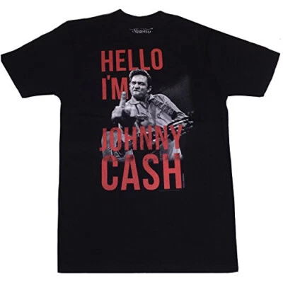 Johnny Cash Men's T-shirt Hello I'm Johnny Cash Black Small Tee - Image 1 of 2