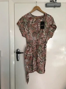 Misspap Blush Floral Belted Split Dress 8 BNWT - Picture 1 of 4