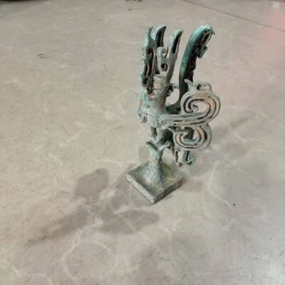 China Old Bronze, be unearthed collectibles,From Countryside Flying Man pendant - Image 1 of 4