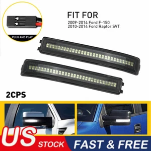 2X White Full LED Mirror Side Lamp Turn Signal Light For 2009-2014 Ford F-150 US - Picture 1 of 11
