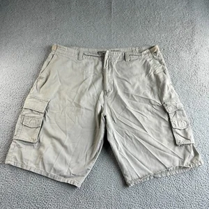 FUBU Shorts Herren 48 beige Cargo Relaxed längere Länge verstellbarer Bund Military - Bild 1 von 12