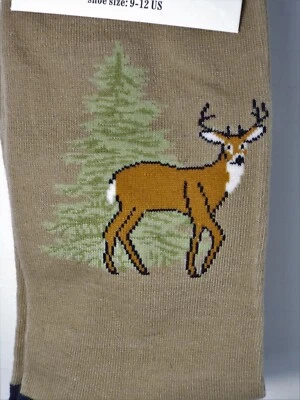 Para hombres Novedad Ciervo Calcetines EE. UU. Zapato Talla 9-12 Aire Libre Vida Silvestre Senderismo Tripulación Caza Foto 1 de 4