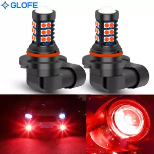 9005 HB3 Red LED Bulbs SMD 3030 High Beam DRL Lights Plug & Play for Ford Ranger - Picture 1 of 7