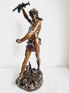 Bronze Statue Skulptur" VAE VICTIS" ANTIK signiert H.Gauquié Gießereimarke - Bild 1 von 20