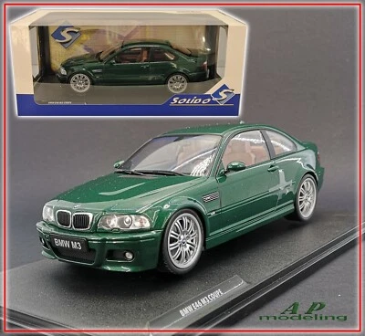 modellino auto scala 1/18 BMW E46 M3 COUPE del 2000 modellini die cast solido - Immagine 1 di 4