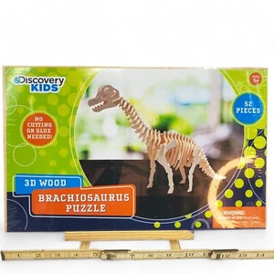 Rompecabezas de madera 3D Discovery Kids Brachiosaurus 52 piezas modelo dinosaurio jurásico - Imagen 1 de 10