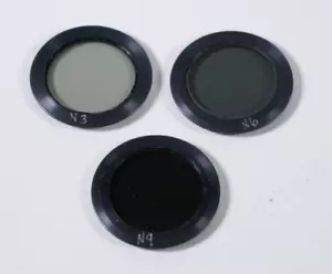 (3) 30mm Circular ND0.3, ND0.6, ND0.9 Neutral Density Camera Filters with cases - Picture 1 of 2