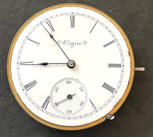 Antique 1885 Elgin Grade 94 Pocket Watch Movement Running Ticks 8s 11j USA - Picture 1 of 4