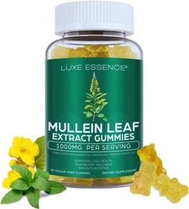 Mullein Gummies Respiratory Wellness | 1000Mg per Serving | 100% Sugar-Free | N - Picture 1 of 8