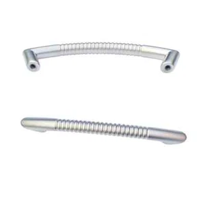 Matt Nickel Bow Door Handle, Kitchen Cabinet, Drawer, Cupboard 120mm 96mm Ridges - Picture 1 of 5