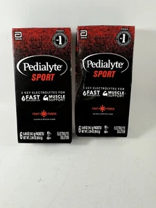 Pedialyte Sport Electrolyte Powder - Fruit Punch - 2 Boxes (12 packets) Ex 08/24 - Picture 1 of 3