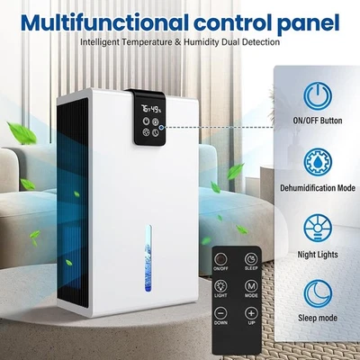 MARKENLOS Luftentfeuchter Elektrisch 2800ml Raumentfeuchter 50m² Luftentfeuchtungsgerät