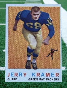 1959 Topps #116 Jerry Kramer Rookie RC HOF Guard Green Bay Packers Karte - Bild 1 von 4