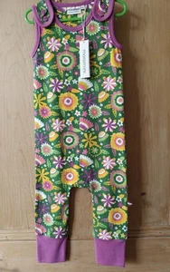 Moromini Flower Garden Dungarees Scandinavian Boys Girls 2-3 Years - Picture 1 of 3