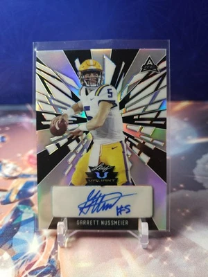 2022 Leaf Valiant Garrett Nussmeier RC Black Rookie Auto #1/5 Tigers First Print - Image 1 of 3