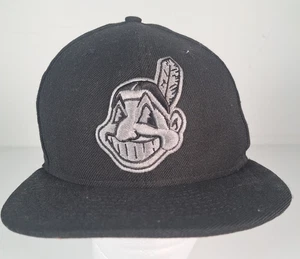 Cleveland Indianer Chief Wahoo Mütze Kappe Wolle schwarz New Era 59Fifty tailliert 7 1/4 - Bild 1 von 18