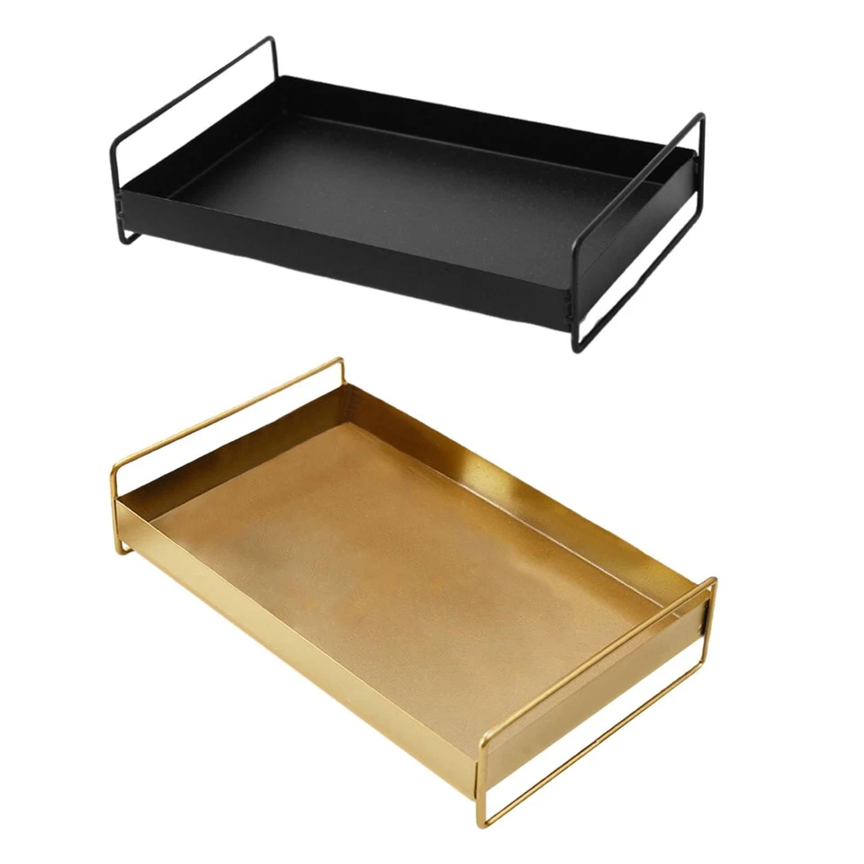 Rectangular Serving Tray, Modern Rectangular Iron Art Tray, Jewelry Storage Tray - Image 1 of 1