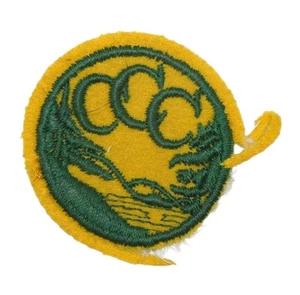 Original WWII US Civilian Conservation Corps CCC Patch Wool CH14 - Picture 1 of 2