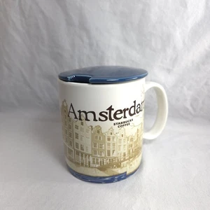 Starbucks 16oz - Global Icon Series - Amsterdam 2011 Azul ¡CON TAPA! - Imagen 1 de 8