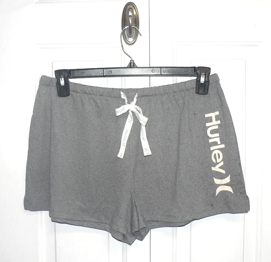 Pantalones Cortos de Salón Informales Hurley para Mujer con Logo Cintura Elástica Cordón en Gris XL $58 Foto 1 de 3