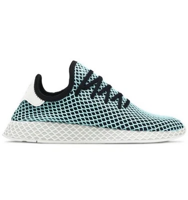 Adidas Deerupt Runner x Parley Men Size 9 Casual Shoes Blue White Nby CQ2623 - Image 1 of 4