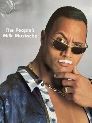 (VINTAGE) 2000 WWF The Rock - ¿Tienes leche? Póster de puerta de 6’ Dwayne Johnson - TOTALMENTE NUEVO Foto 1 de 4