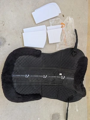 Total Saddle Fit Sheepskin Half Pad, Saddle Pad With Wool Shimsl Set - Image 1 of 4