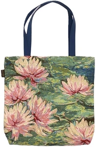 NENUPHARS ROSA SEEROSEN GROSSE BELGISCHE GOBELIN EINKAUFSTASCHE BEUTELTASCHE 46 CM X 46 CM - Bild 1 von 4