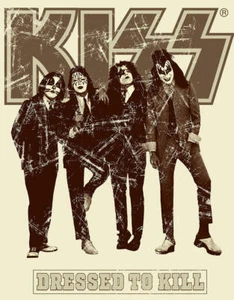 12 1/2" X 16" TIN SIGN KISS DRESSED TO KILL METAL SIGN NEW - Picture 1 of 1
